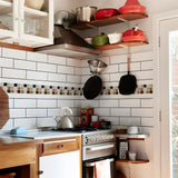Miravelle Mosaic Trim Panels – Waterproof Peel & Stick Wall Décor | Flexible Kitchen & Bathroom Backsplash Strips
