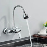 FlexJet Pro Wall Kitchen Mixer – 360° Swivel Faucet with Dual Spray Modes | Flexible Stainless Steel Sink Tap