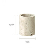 Bellaverto Beige Travertine Bathroom Accessory Set – Natural Stone Spa Collection | Luxury Marble Bathroom Décor