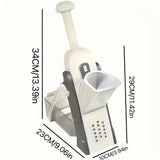 PrepEase Multi-Cut Vegetable Chopper – Adjustable Stainless Steel Food Dicer & Manual Kitchen Slicer