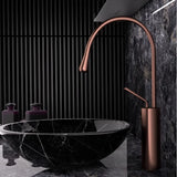 Roselle Pivot Basin Mixer Tap – Brushed Rose Gold Bathroom Faucet | Swivel Spout Luxury Sink Mixer