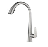 Aurevo Pull-Down Kitchen Mixer Tap – Brushed Gold Stainless Steel Faucet | Modern Hot & Cold Sink Sprayer