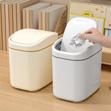 DeskEase Mini Waste Bin – Compact Swing Lid Desk Bin | Modern Desktop Organiser