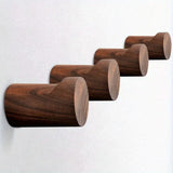 Alderé Scandinavian Wall Hook – Solid Beech & Walnut Coat Hanger | Minimalist Wooden Wall Storage