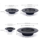CleanDrip Pro Black Stainless Steel Sink Strainer – Heavy-Duty Drain Hair Catcher with Lift Handle