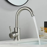 OnyxFlow Swivel Basin Mixer – Black Nickel Bathroom Faucet | 360° Stainless Steel Sink Tap