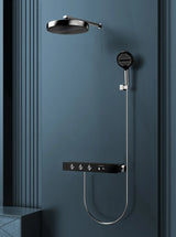 Aurelius ThermoSpa Shower System – Concealed Rainfall Thermostatic Shower Set | Luxury Gold Bathroom Upgrade