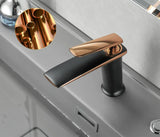 Veloura Luxe Basin Mixer Tap – Contemporary Brass Bathroom Faucet | Premium Hot & Cold Single Lever Design