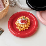 Skandelle Ceramic Dinner Plate – Nordic Minimalist Serving Plate | Modern Thick-Rim Tableware