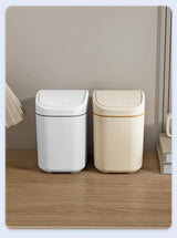 DeskEase Mini Waste Bin – Compact Swing Lid Desk Bin | Modern Desktop Organiser
