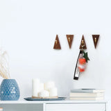 Aurivane Geometric Wall Hook – Solid Wood & Brass Hanging Hook | Modern Minimalist Key & Coat Holder