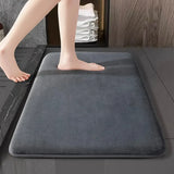 AquaVelours Super Absorbent Bath Mat – Ultra-Soft Coral Velvet, Non-Slip & Quick-Dry Comfort Rug