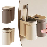 PureNest AquaDock Toothbrush Holder Set – Wall-Mounted Toothbrush & Cup Organiser with No-Drill Installation