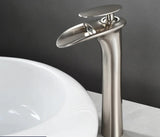 ArcticCascade Basin Mixer – White Waterfall Bathroom Faucet | Contemporary Single Lever Sink Tap