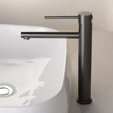 Veloura Tall Basin Mixer – Brushed Rose Gold Bathroom Faucet | Modern Hot & Cold Sink Tap