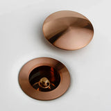 AuroraDrain Pop-Up Waste – Rose Gold Bathroom Sink Drain | Solid Brass Basin Stopper