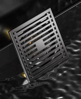 PureFlow Square Shower Drain – Brushed 304 Stainless Steel Floor Waste | Anti-Odour Bathroom Drain Cover