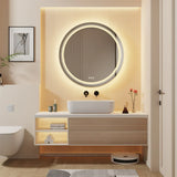 HaloÉclat Smart LED Mirror – 610 mm Round Anti-Fog Bathroom Mirror | Touch-Control Ambient Lighting