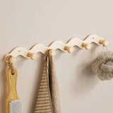 Arqevia RuralHook 6-Hook Wall Rack – Rustic Aluminium Coat & Towel Hooks | Heavy-Duty Drill-Mounted Storage for Bathroom, Kitchen & Hallway