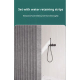 Velmora Magnetic Shower Curtain – Waterproof Linen-Effect Bathroom Curtain | Foldable Minimalist Shower Screen