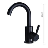 OnyxFlow Swivel Basin Mixer – Black Nickel Bathroom Faucet | 360° Stainless Steel Sink Tap