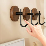 Nordale Walnut Wall Hook – Solid Wood Coat & Accessory Hanger | Minimalist Scandinavian Storage