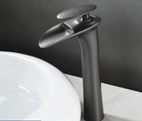 ArcticCascade Basin Mixer – White Waterfall Bathroom Faucet | Contemporary Single Lever Sink Tap