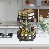 SpinVault Rotating Spice Organiser – 360° Kitchen Storage Carousel | Non-Slip Countertop Rack