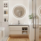 HaloÉclat Smart LED Mirror – 610 mm Round Anti-Fog Bathroom Mirror | Touch-Control Ambient Lighting