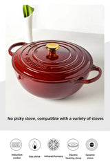 Hearthstone Enameled Cast Iron Dutch Oven – 5-Quart Induction Cooking Pot | Premium Multi-Use Casserole Dish
