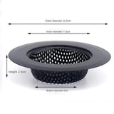 CleanDrip Pro Black Stainless Steel Sink Strainer – Heavy-Duty Drain Hair Catcher with Lift Handle