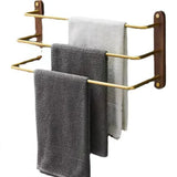 TwinStand Double Towel Stand – Freestanding Metal Countertop Holder | Compact Modern Bathroom Storage