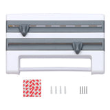 Velmora MultiFix 4-in-1 Wall-Mounted Kitchen Roll Holder – Self-Adhesive Organiser with Foil Cutter, Bottle Rack & Tissue Dispenser | Space-Saving Kitchen Storage System