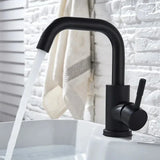 OnyxFlow Swivel Basin Mixer – Black Nickel Bathroom Faucet | 360° Stainless Steel Sink Tap