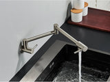 AurumFlex Wall Kitchen Tap – Brushed Gold Swivel Faucet | Premium Space-Saving Cold Water Mixer