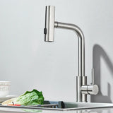 NoirSpray Pull-Down Kitchen Tap – Gunmetal Stainless Steel Mixer Faucet | 6-Function Spray & 360° Swivel