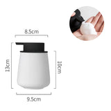 Veloura CasaCeram Refillable Soap Dispenser – Premium 300 ml Ceramic Pump Bottle for Bathroom & Kitchen