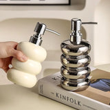 Celestique Ceramic Soap Dispenser – Luxury Liquid Soap Pump | Modern Bathroom & Kitchen Accessory