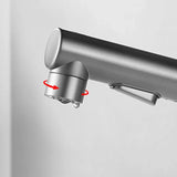 PureGlide Pull-Out Basin Mixer – White Brushed Bathroom Faucet | Modern Brass Sink Tap