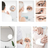 LumiVue DetailGlow 10X LED Makeup Mirror – Portable Magnifying Vanity Mirror with Suction Mount & Natural Light