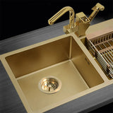 AurumFlow Gold Sink Basket Strainer – Luxury Stainless Steel Drain Stopper | Universal Kitchen & Bathroom Waste Filter