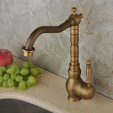 BronzoClassica HeritageFlow Mixer – Vintage Antique Brass Faucet | 360° Swivel Kitchen & Bathroom Tap