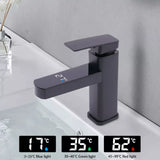 AquaVision SmartTemp Mixer – LED Digital Temperature Faucet | Matte Black Smart Sink Tap