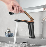 Veloura Luxe Basin Mixer Tap – Contemporary Brass Bathroom Faucet | Premium Hot & Cold Single Lever Design