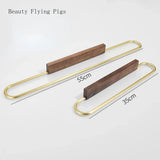 NordBar Freestanding Towel Stand – Solid Wood & Aluminium Countertop Holder | Compact Modern Bathroom Rack