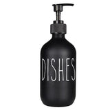 Veloura Matte Black Soap Dispenser Set – 500ml Refillable Pump Bottles for Kitchen & Bathroom | Modern Minimalist Countertop Storage
