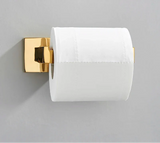 Veloura Luxe Gold Toilet Roll Holder – 304 Stainless Steel Bathroom Wall Mount | Rustproof Modern Tissue Dispenser