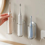 PureDock Toothbrush Holder – Adhesive Wall-Mounted Bathroom Organiser | No-Drill Electric & Manual Toothbrush Rack
