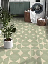 NordicTyle 12-Piece Scandinavian Floor & Wall Sticker Set – Thick PVC Peel-and-Stick Tiles for Modern Home Décor