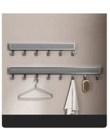 AeroFold Wall Storage Rack – Foldable Aluminium Coat & Towel Organiser | Modern Space-Saving Wall Hook